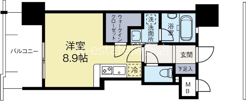 アクタス福岡県庁前グランネクスト 202号室 間取り