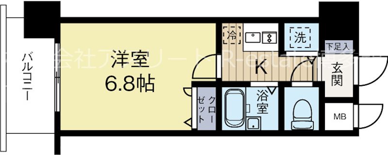 ダイナコートエスタディオ山王公園 203号室 間取り
