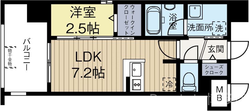 グランフォーレ博多マークプレイス 201号室 間取り