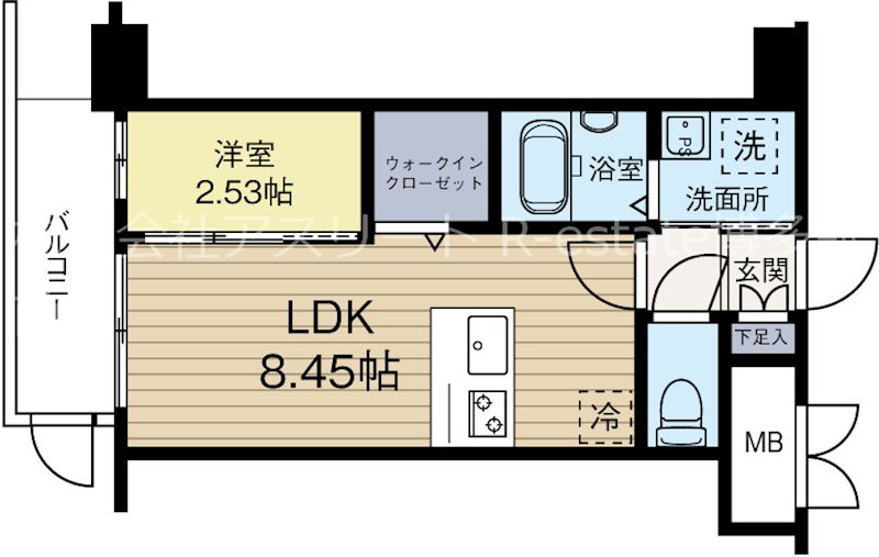 ギャラクシー博多駅北 107号室 間取り