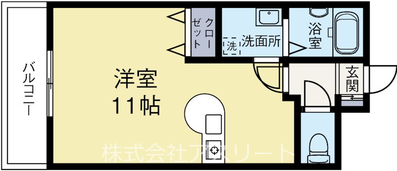 フォルビート博多 406号室 間取り