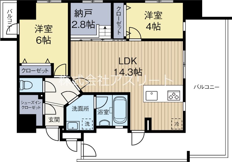 MODERN ASPIRATION平尾駅前 402号室 間取り