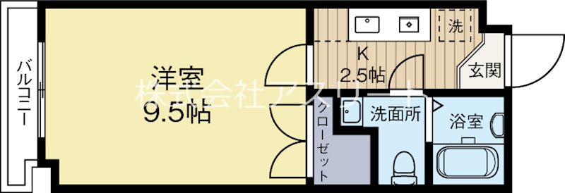 メモリアル空港東 203号室 間取り