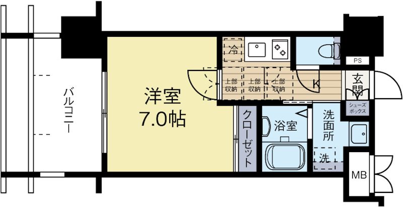 サヴォイザセントラルガーデン 1202号室 間取り