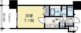 サヴォイコートオブアームズ 307号室 間取り