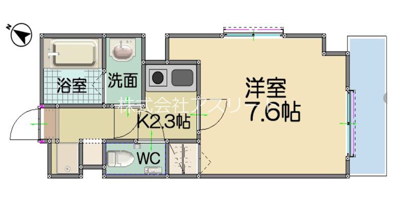 未来図今泉マンション 701号室 間取り