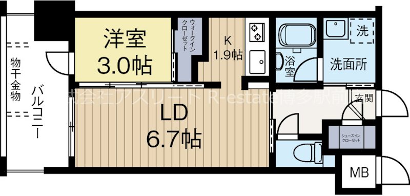 アルファシオベイス博多 809号室 間取り