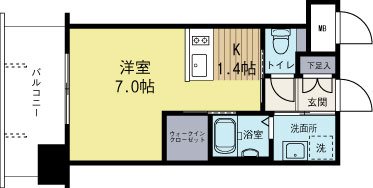 アルファシオディクレイヴ 612号室 間取り