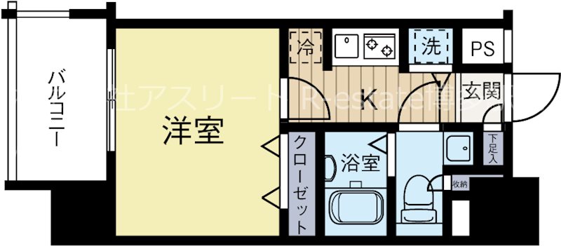 スカイコート福岡県庁前 1003号室 間取り