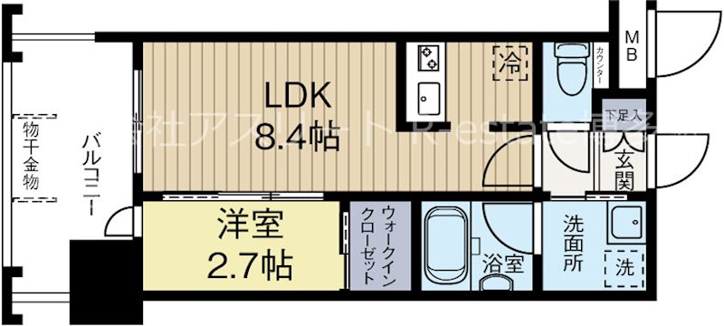 グランフォーレプライム大濠南 602号室 間取り