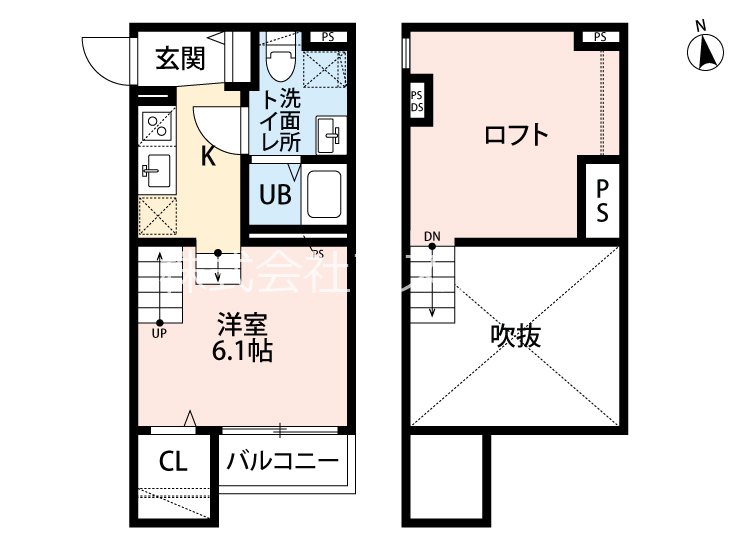 CASAK 105号室 間取り