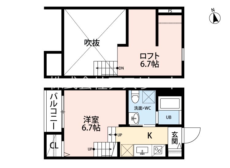 Rスクエア箱崎 202号室 間取り