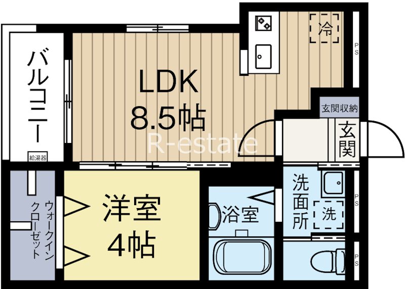 rh井尻 201号室 間取り