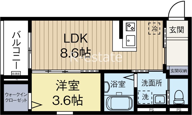 rh井尻 303号室 間取り
