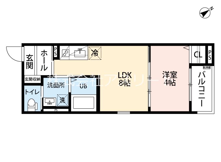 アイセン大橋竹下 101号室 間取り