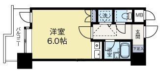朝日プラザ博多4 206号室 間取り