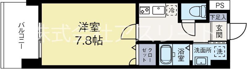 ローズモントフレア薬院2 902号室 間取り