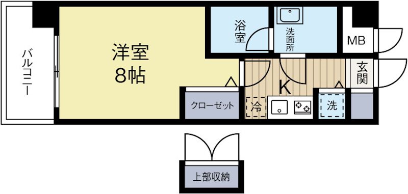 ピュアドームアクシアル天神 202号室 間取り