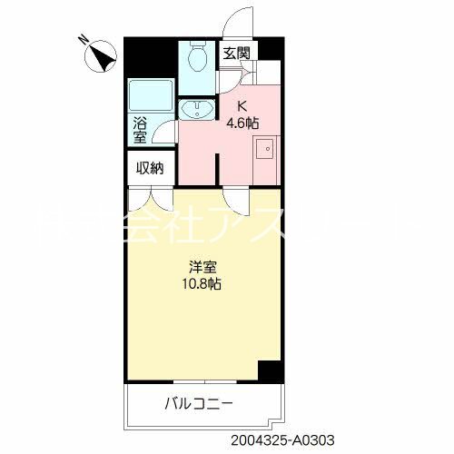 ルノアス博多 303号室 間取り