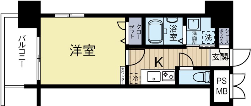 エンクレスト御供所 201号室 間取り