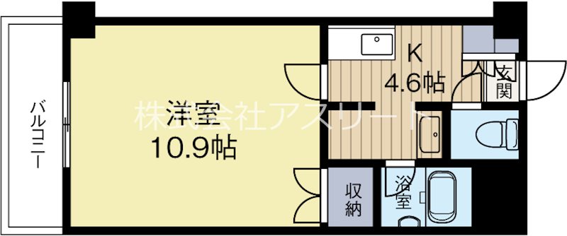 ルノアス博多 304号室 間取り