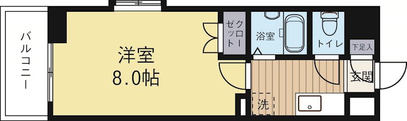 リファレンスイーストパーク 401号室 間取り