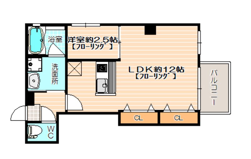 ジェンティーレ西公園1 303号室 間取り