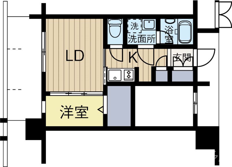 ランディックK346 1002号室 間取り