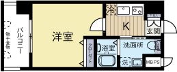 ピュアドームティアラ大手門 805号室 間取り