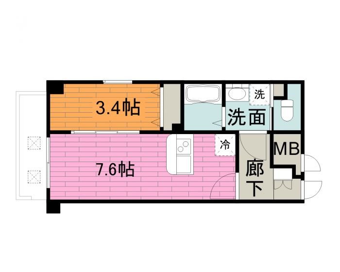 アヴァンティ銀天町 501号室 間取り