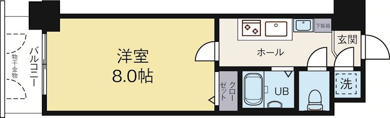 エンクレスト赤坂壱番館 803号室 間取り