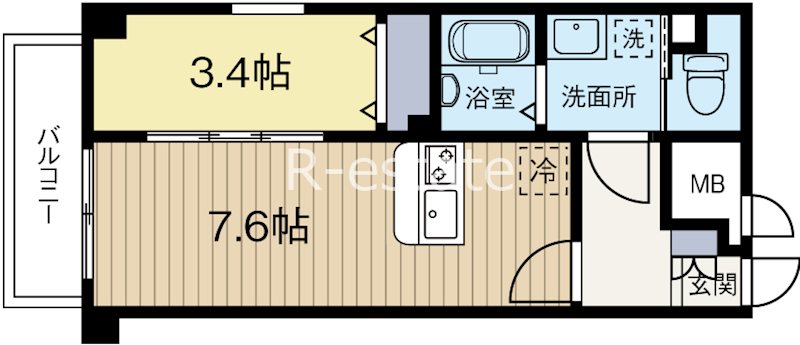 アヴァンティ銀天町 401号室 間取り