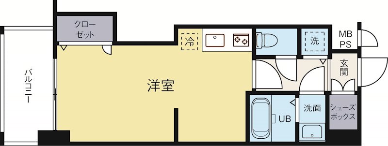 アクアシティ日赤通2 703号室 間取り