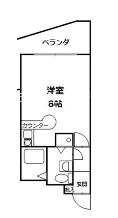 カーサ箱崎 201号室 間取り