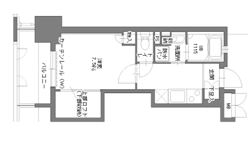 アクタス博多Vタワー 1013号室 間取り