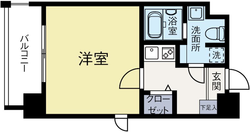 アクアシティオーシャンビュー 404号室 間取り