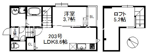 ポラリス美野島 203号室 間取り