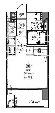 メイクス博多石城 902号室 間取り