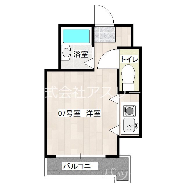モアフィールド箱崎2 607号室 間取り