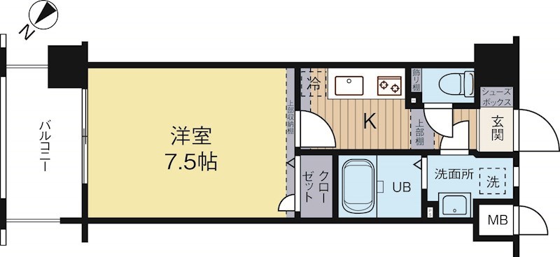 エンクレスト天神東3 1105号室 間取り