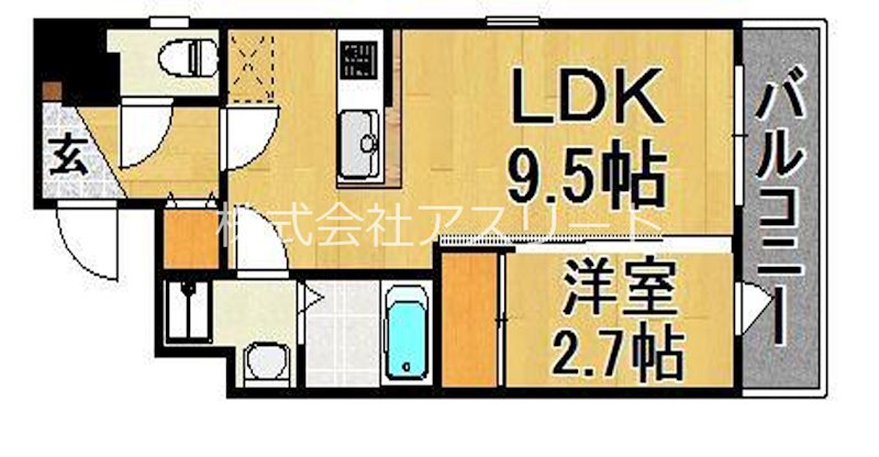 ClassierStyle平尾駅前 702号室 間取り