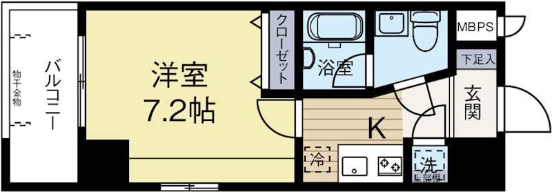 ピュアドームエクサイト博多アネックス 802号室 間取り