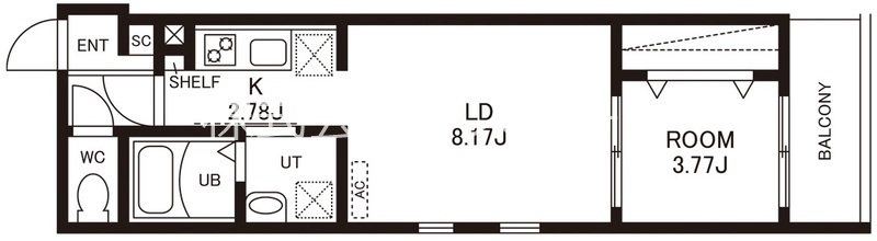 Cherim竹下EAST 303号室 間取り