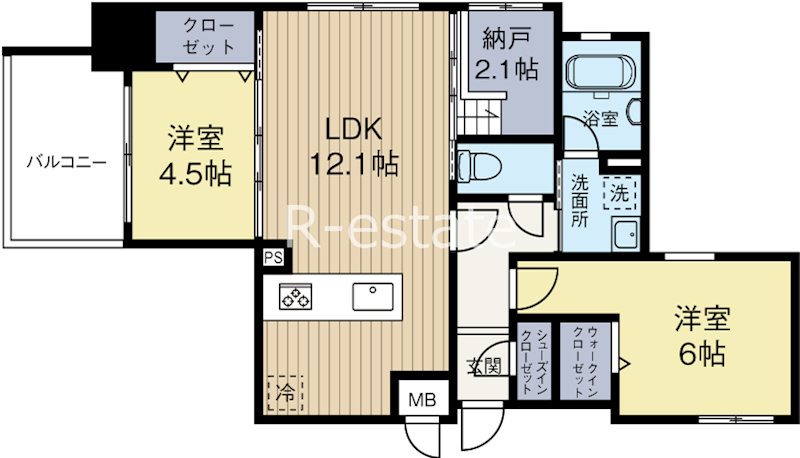 MODERN ASPIRATION平尾駅前 601号室 間取り