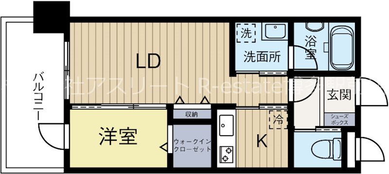 ヤクインスクエア 1107号室 間取り