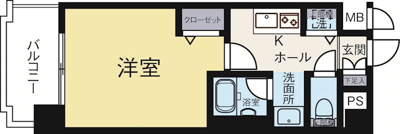 ピュアドームディア県庁前 205号室 間取り