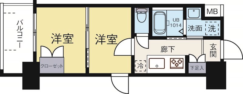 CLUBORIENTNo105 407号室 間取り
