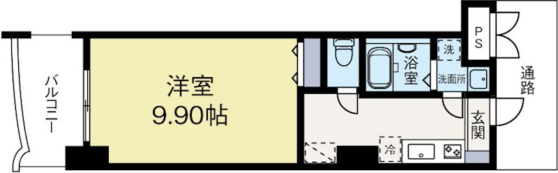 ロイヤルリバービュー143 1110号室 間取り