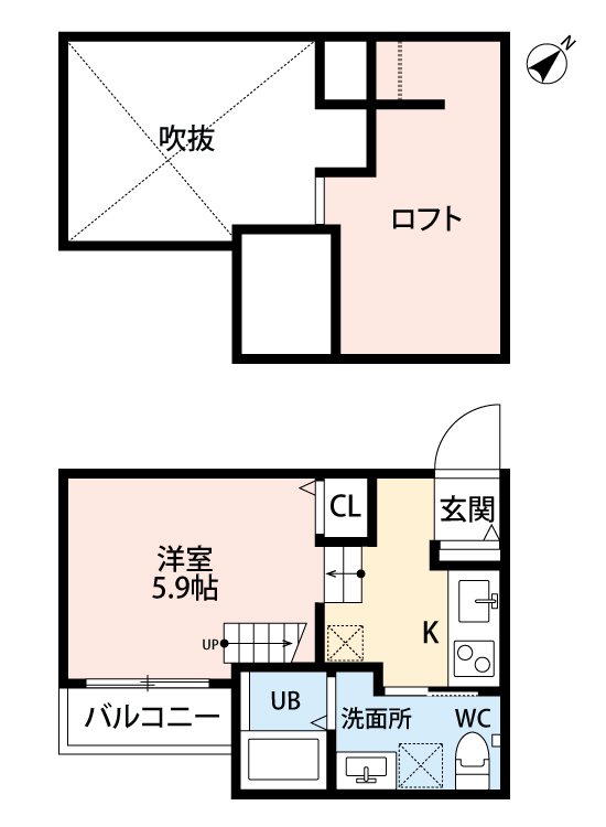 エテルネ住吉 203号室 間取り