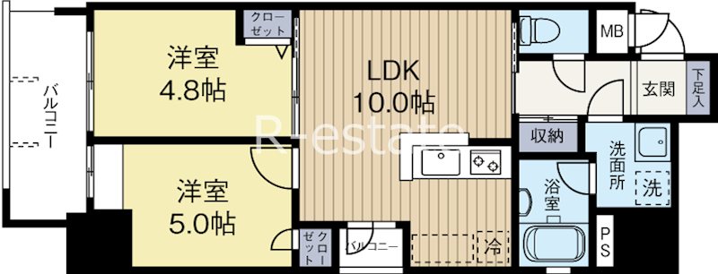 アクタス博多駅東2スクエア 904号室 間取り